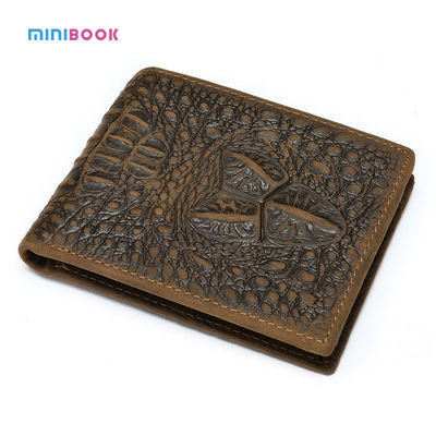 High Qualtiy Minibook Crocodile Embossed Men's Leather Wallet