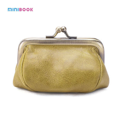 OEM ODM Acceptable Minibook Ladies Wallet With Handmade Leather And Gold Storage