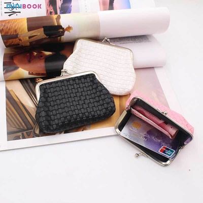 Minibook Custom Logo 4 Inch Weave Coin Pouch Women Wallet For Daily Organization