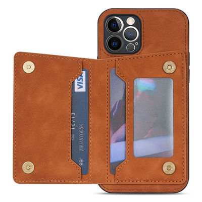 Luxury Flip Back Cover PU Leather Wallet Phone Case For iPhone 15 Pro Max With Holder