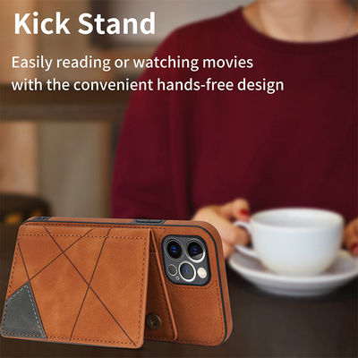 Luxury Flip Back Cover PU Leather Wallet Phone Case For iPhone 15 Pro Max With Holder