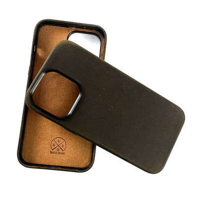 Top- Genuine Crazy Horse Leather Case for Apple iPhone 13/14/15 Compatible For Iphone