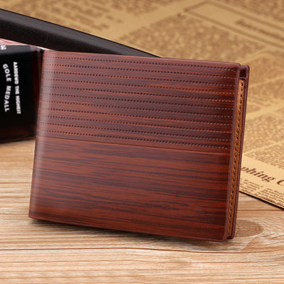 Designer Logo Men's Slim Wallet Waterproof PU Leather with Short Money Purses and Holders