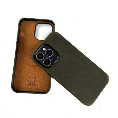 Top- Genuine Crazy Horse Leather Case for Apple iPhone 13/14/15 Compatible For Iphone