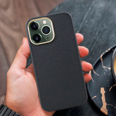 Private Mold Lychee Pattern Phone Case For iPhone 13 15 Shockproof PU Leather Cover For iPhone 14