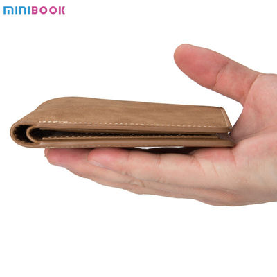 Custom Logo Short Card Holder Purse Two Fold PU Leather Wallet for Multicard Storage