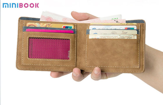 Custom Logo Short Card Holder Purse Two Fold PU Leather Wallet for Multicard Storage
