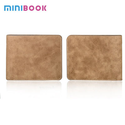 Custom Logo Short Card Holder Purse Two Fold PU Leather Wallet for Multicard Storage