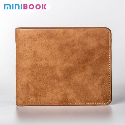Custom Logo Short Card Holder Purse Two Fold PU Leather Wallet for Multicard Storage