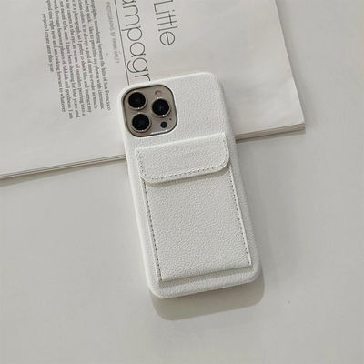 Handcrafted Leather Card Holder Phone Case with Shockproof Feature and Luxury Design