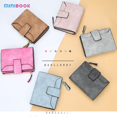 ISO9001 Certified Minibook PU Leather Purse Chain Card Holder Wallet for Ladies