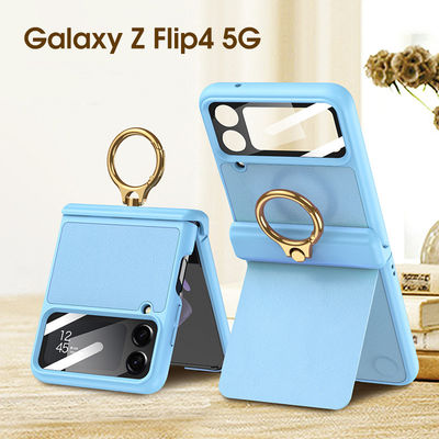 Ultra-thin Vegan Skin Magnetic Suction Bracket Flip Case for Samsung Flip 4 2023 5G