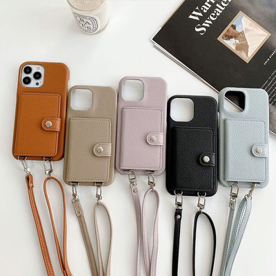 Luxury Design Style Litchi Leather Phone Cases for iPhone 13 Pro Handmade and Durable