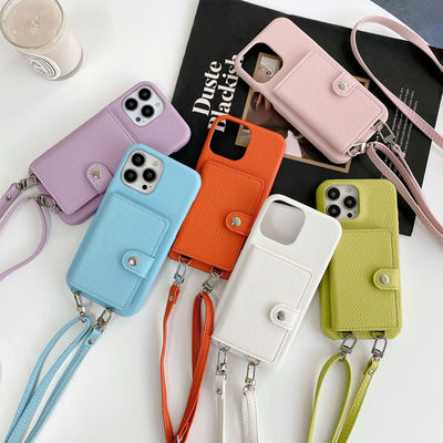 Luxury Design Style Litchi Leather Phone Cases for iPhone 13 Pro Handmade and Durable