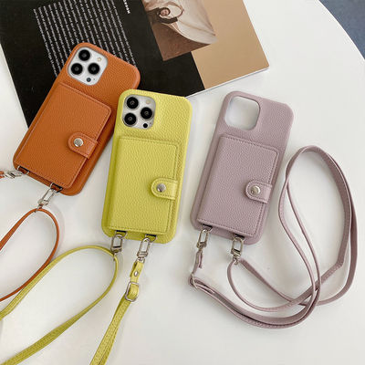 Luxury Design Style Litchi Leather Phone Cases for iPhone 13 Pro Handmade and Durable