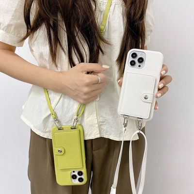 Luxury Design Style Litchi Leather Phone Cases for iPhone 13 Pro Handmade and Durable