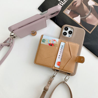 Luxury Design Style Litchi Leather Phone Cases for iPhone 13 Pro Handmade and Durable