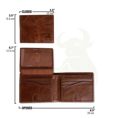 Luxury Vintage Designer Slim RFID Men's Leather Wallet with GENUINE LEATHER Material