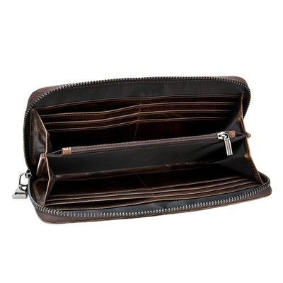 Minibook Credit Leather Wallet with Long Zipper Luxury Handbags
