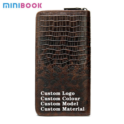 Minibook Credit Leather Wallet with Long Zipper Luxury Handbags