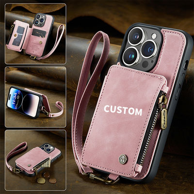 Wireless Charging Shockproof Leather Mobile Phone Cover for iPhone 14 Pro Max