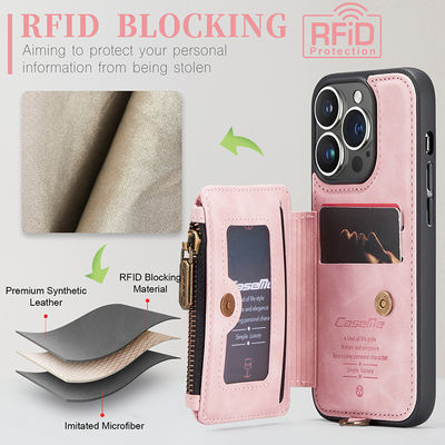 Wireless Charging Shockproof Leather Mobile Phone Cover for iPhone 14 Pro Max