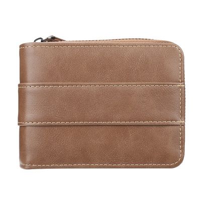 3 Colors Minibook Customized Men's Short Version Buckle Multi-card Coin Three Fold Zipper Wallet