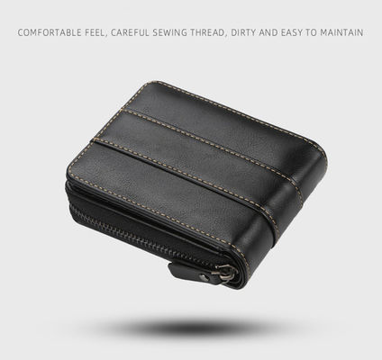3 Colors Minibook Customized Men's Short Version Buckle Multi-card Coin Three Fold Zipper Wallet