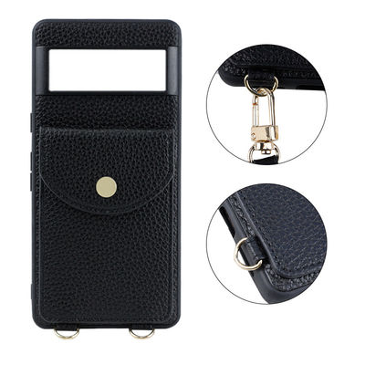 OEM/ODM Leather Texture Shockproof Stand Holder Phone Case for Google Pixel 7 Pro 5G