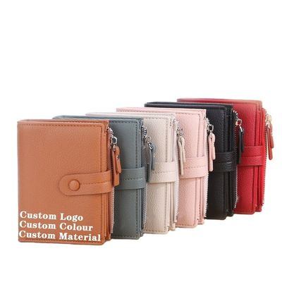Minibook Short Cross Section Leather Multifunctional Casual Coin Wallet for Women