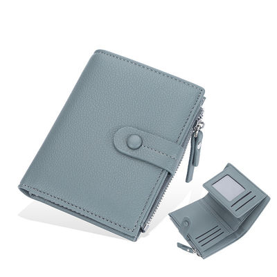 Minibook Short Cross Section Leather Multifunctional Casual Coin Wallet for Women