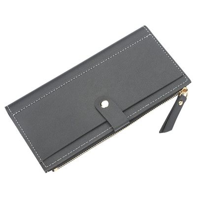 Ladies Travel Purse Zip Around Clutch Wallet Wristlet Blocking Pu Leather Wallet 0.15kg