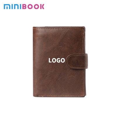 Men's Slim Card Holder Billfold Money Clip Wallet Genuine Leather Small Bag for Rfid