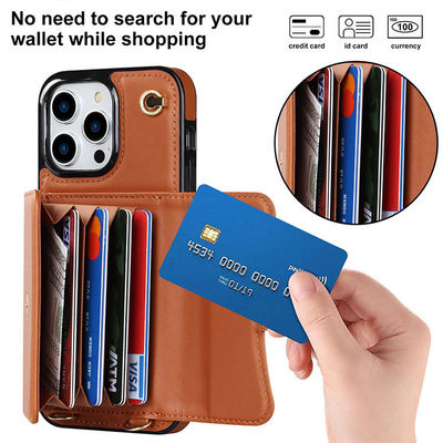Iphone 13 12 15 14 Pro Max Mini Wallet Bag Card Holder Slim Case With Lanyard Y Support Wireless Charge