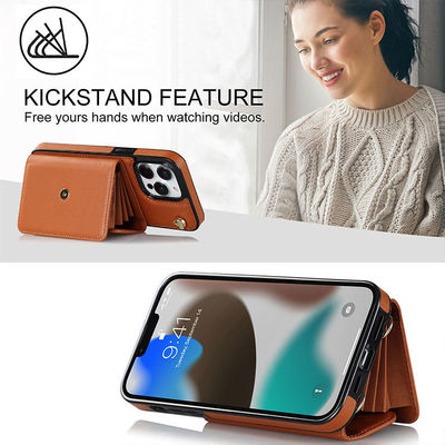 Iphone 13 12 15 14 Pro Max Mini Wallet Bag Card Holder Slim Case With Lanyard Y Support Wireless Charge