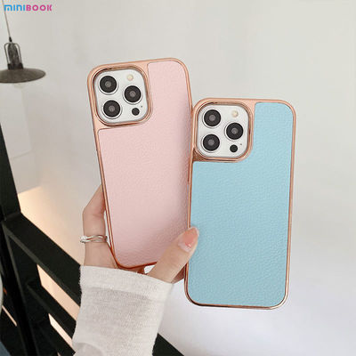 Full Cross Pebble Pattern PU Leather Mobile Phone Case for iPhone 13 14 15 Customized