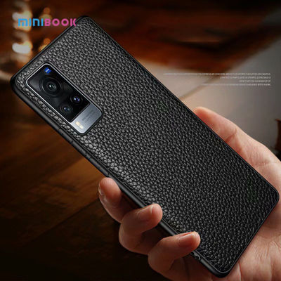 Customer Logo Accepted PU Minibook Genuine Leather Mobile Phone Card Case for VIVO X60 pro