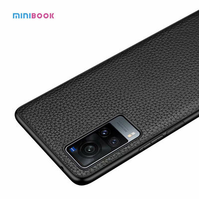 Customer Logo Accepted PU Minibook Genuine Leather Mobile Phone Card Case for VIVO X60 pro