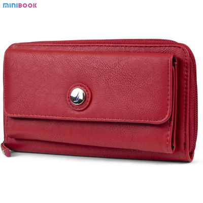 Custom Portable Designer Pebble Leather Cosmetic Storage Card Holder Wallet for Beauty