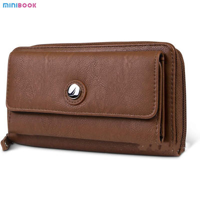 Custom Portable Designer Pebble Leather Cosmetic Storage Card Holder Wallet for Beauty