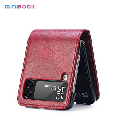 17*7.2*0.7cm Flip Mobile Phone Cases for Samsung Z Flip 3 5G in PU Leather