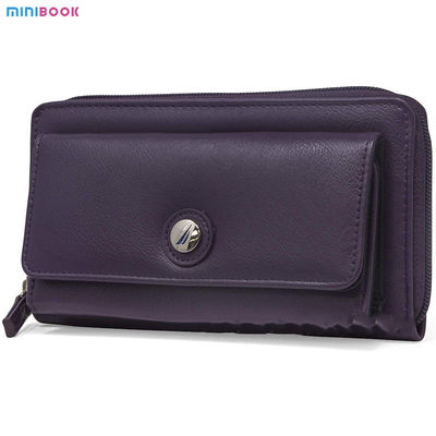 Custom Portable Designer Pebble Leather Cosmetic Storage Card Holder Wallet for Beauty