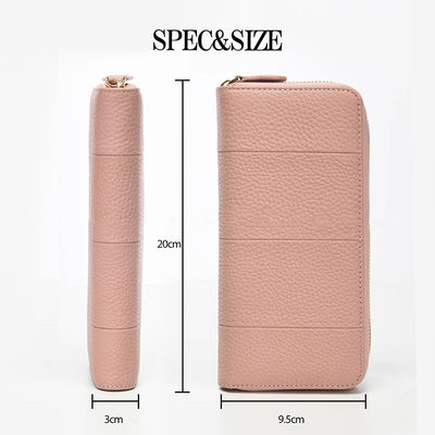 Long Wallet Length Lady Clutch Wallet with Large Capacity and Genuine Leather Material