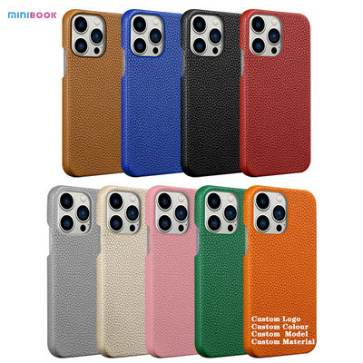 Luxury Design Style Minibook Genuine Leather Phone Case For iPhone 13 14 With OEM/ODM