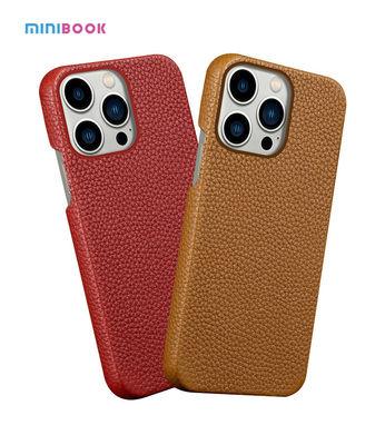Luxury Design Style Minibook Genuine Leather Phone Case For iPhone 13 14 With OEM/ODM
