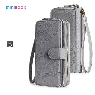 Letter Pattern PU Leather Wallet Case for iPhone 13 Pro Max Minibook Multi-Function