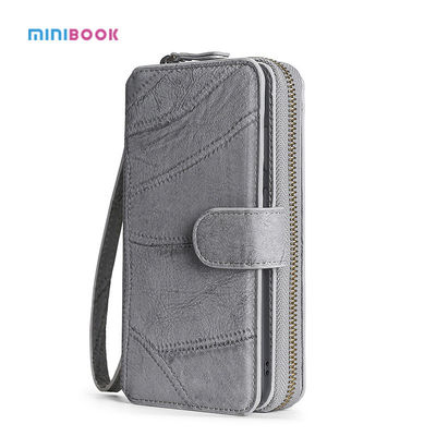 Letter Pattern PU Leather Wallet Case for iPhone 13 Pro Max Minibook Multi-Function
