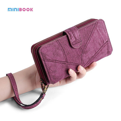 Letter Pattern PU Leather Wallet Case for iPhone 13 Pro Max Minibook Multi-Function