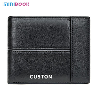 Fashionable Men's Leather Short Wallet with RFID Function and Vintage Cash Holder
