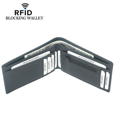 First Layer Leather Wallet for Men Custom Logo Full Grain Genuine Leather